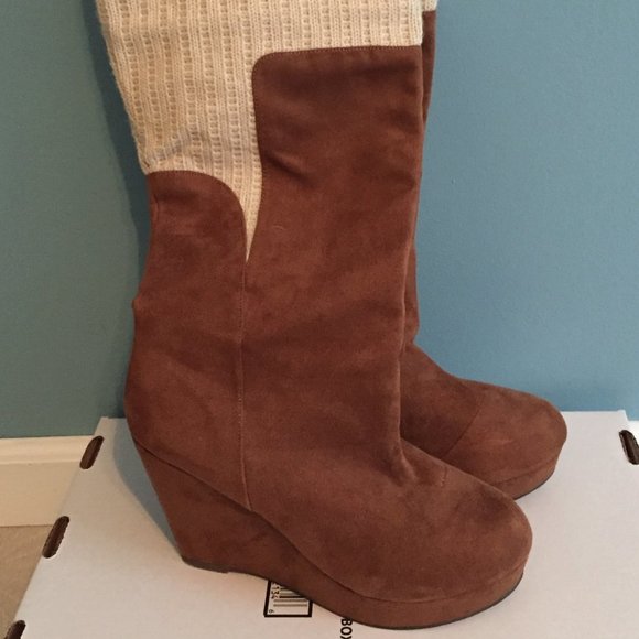 Fall and Winter Suede Brown Boots - Picture 1 of 2